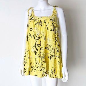 Free People Yellow Tunic Mini Dress